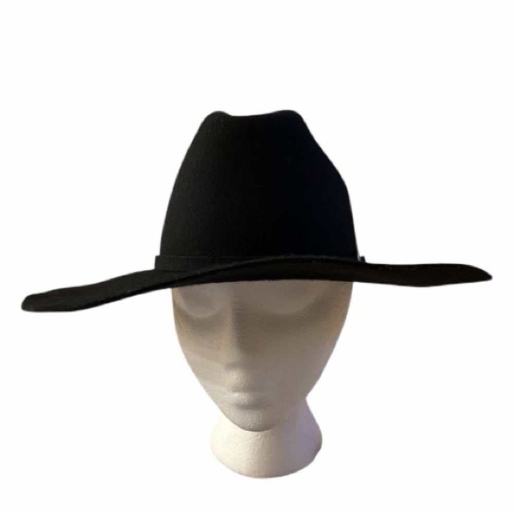 Ariat Youth Maverick Black Wool Cowboy Hat - Size Medium - Picture 2 of 7
